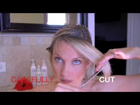 cutting side swept bangs tutorial