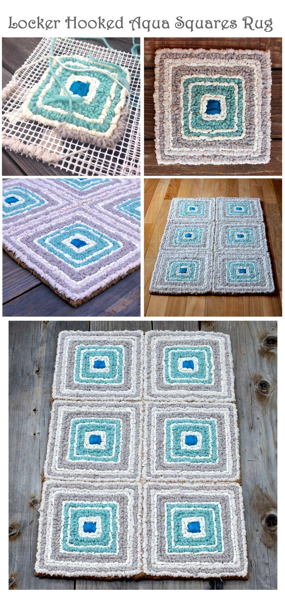 rug hooking with yarn tutorial