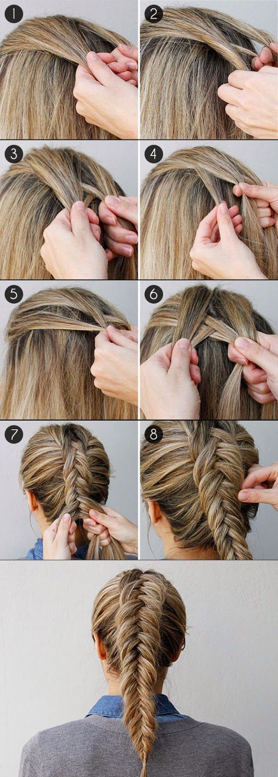 how to french braid hair tutorial