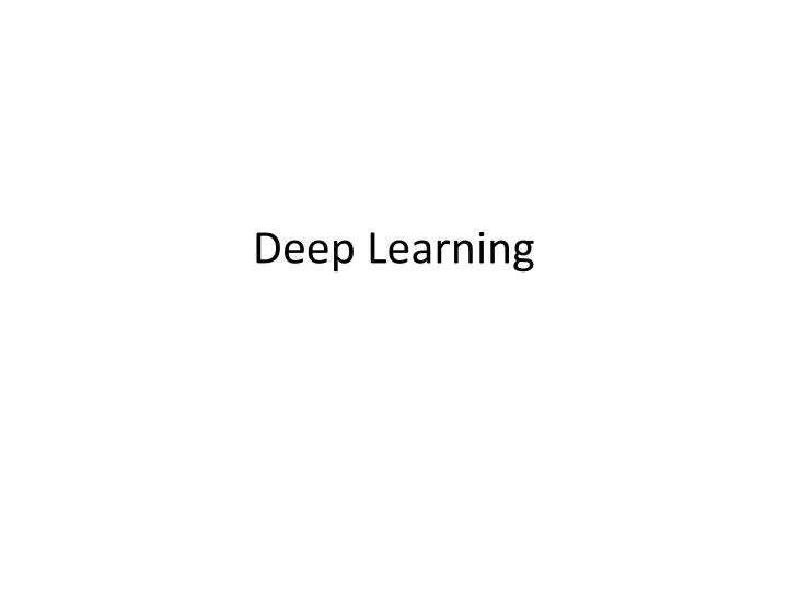 deep learning tutorial ppt