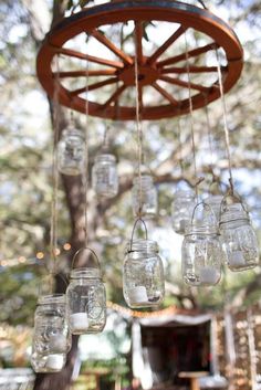 diy mason jar chandelier tutorial