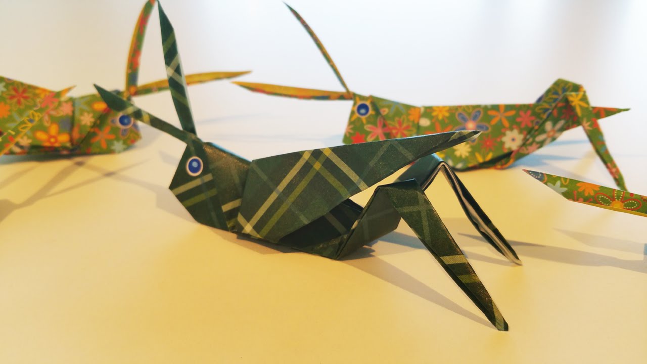 grasshopper kangaroo origami tutorial