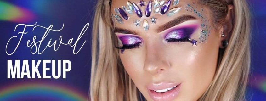 festival glitter makeup tutorial